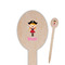 Pink Pirate Wooden Food Pick - Oval - Closeup