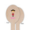 Pink Pirate Wooden Food Pick - Oval - Single Sided - Front & Back