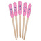 Pink Pirate Wooden Food Pick - Paddle - Fan View