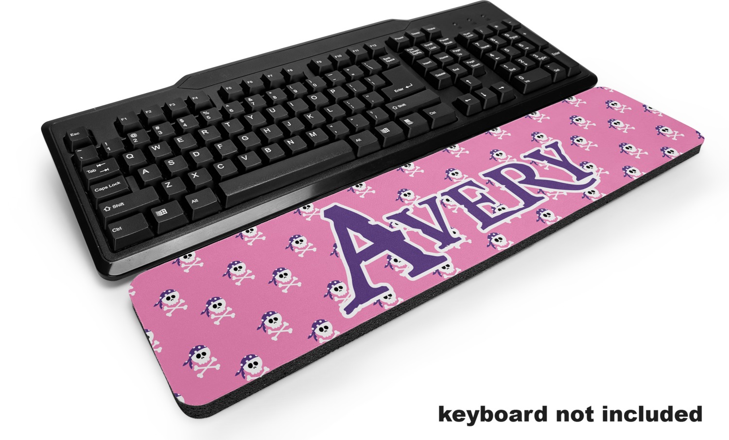 Pink Pirate Keyboard Wrist Rest (Personalized) YouCustomizeIt