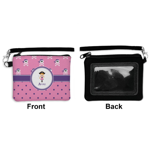 Pink Pirate Wristlet ID Cases - Front & Back