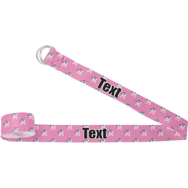 Custom Pink Pirate Yoga Strap (Personalized)