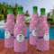 Pink Pirate Zipper Bottle Cooler - Set of 4 - LIFESTYLE