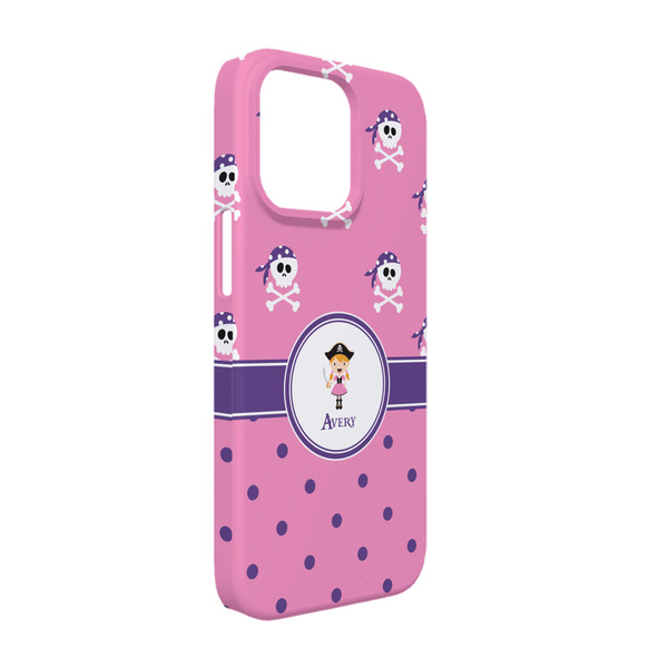 Custom Pink Pirate iPhone Case - Plastic - iPhone 13 (Personalized)