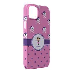 Pink Pirate iPhone Case - Plastic - iPhone 14 Plus (Personalized)