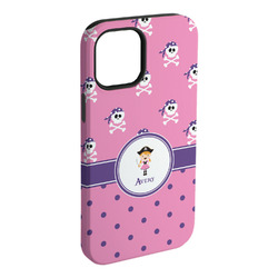 Pink Pirate iPhone Case - Rubber Lined - iPhone 15 Plus (Personalized)