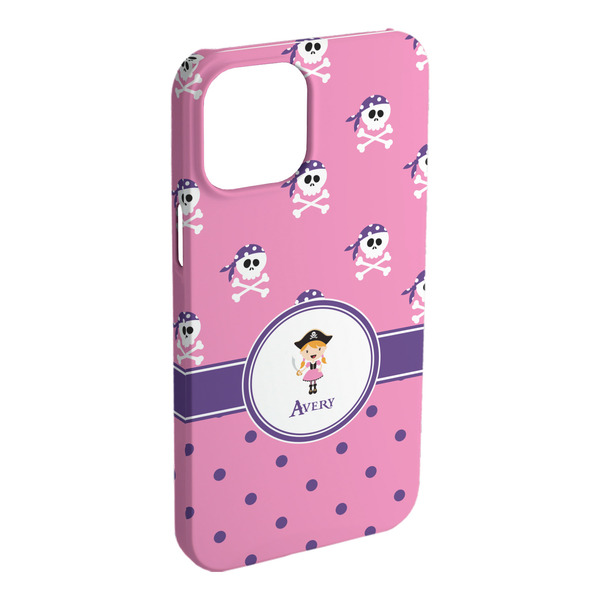 Custom Pink Pirate iPhone Case - Plastic - iPhone 15 Pro Max (Personalized)