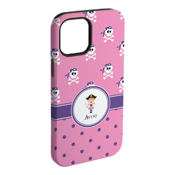Pink Pirate iPhone Case - Rubber Lined - iPhone 15 Pro Max (Personalized)