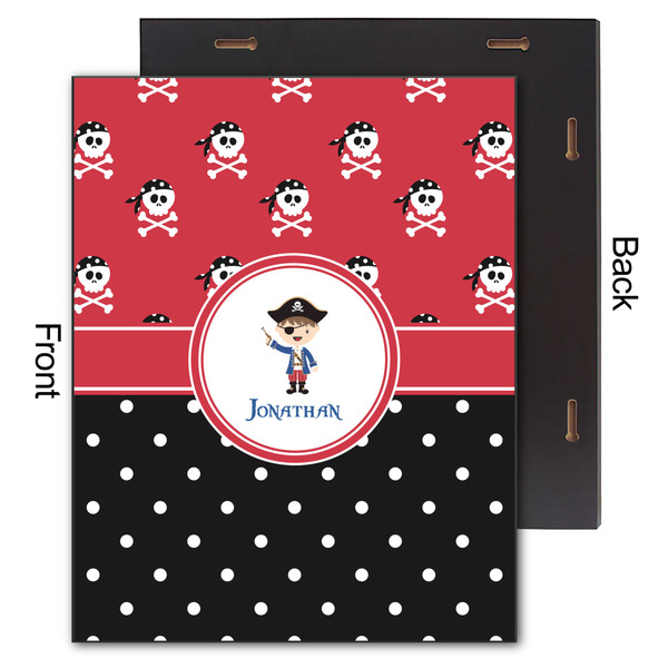 Pirate & Dots 11x14 Wood Print - Front & Back View