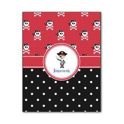 Pirate & Dots Wood Print - 11x14 (Personalized)