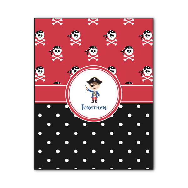 Custom Pirate & Dots Wood Print - 11x14 (Personalized)