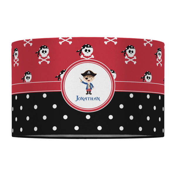 Pirate & Dots 12" Drum Lampshade - FRONT (Fabric)