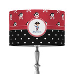 Pirate & Dots 12" Drum Lamp Shade - Fabric (Personalized)