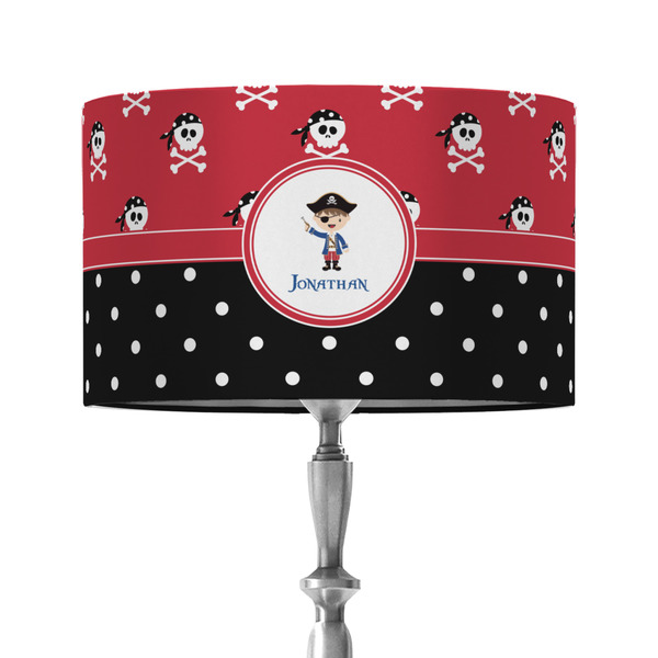Custom Pirate & Dots 12" Drum Lamp Shade - Fabric (Personalized)