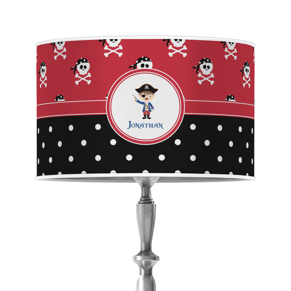 Custom Pirate & Dots 12" Drum Lamp Shade - Poly-film (Personalized)