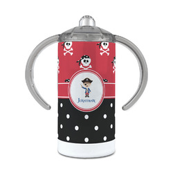 Pirate & Dots 12 oz Stainless Steel Sippy Cup (Personalized)