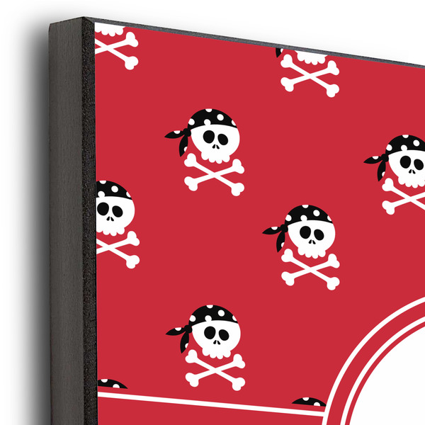 Pirate & Dots 12x12 Wood Print - Closeup