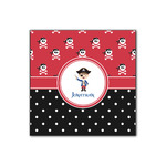 Pirate & Dots Wood Print - 12x12 (Personalized)
