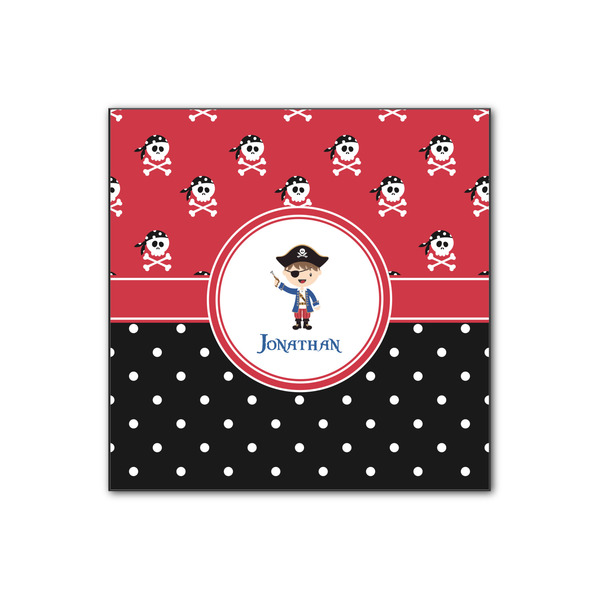 Custom Pirate & Dots Wood Print - 12x12 (Personalized)