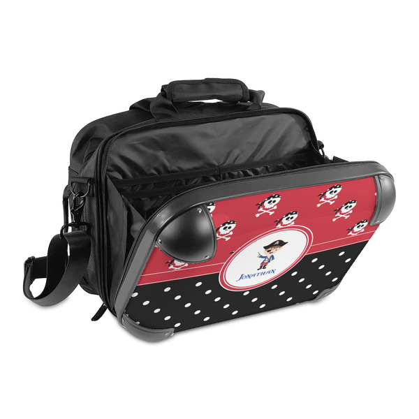 Pirate & Dots 15" Hard Shell Briefcase - Open