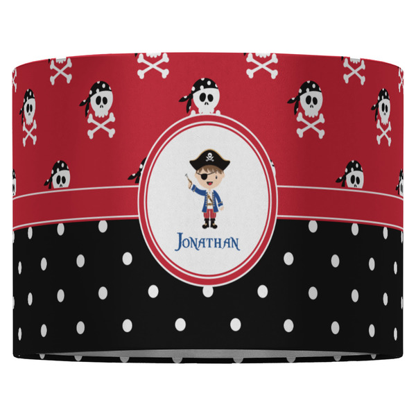 Pirate & Dots 16" Drum Lampshade - FRONT (Fabric)