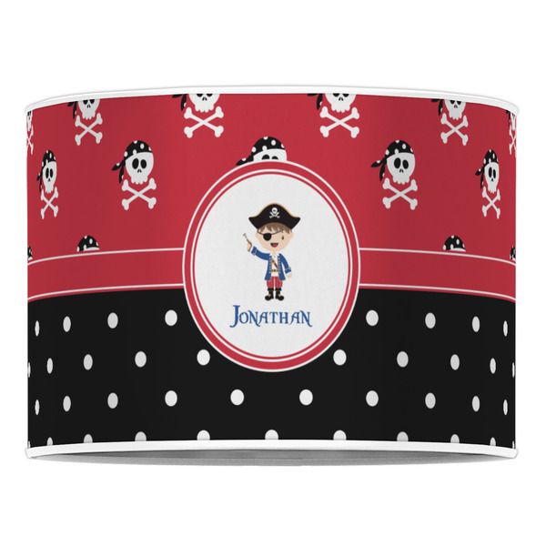 Pirate & Dots 16" Drum Lampshade - FRONT (Poly Film)