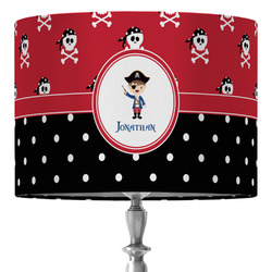 Pirate & Dots 16" Drum Lamp Shade - Fabric (Personalized)