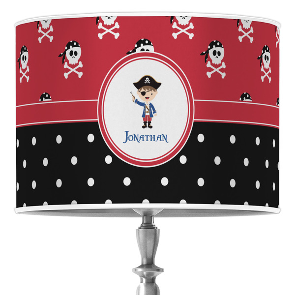 Custom Pirate & Dots 16" Drum Lamp Shade - Poly-film (Personalized)