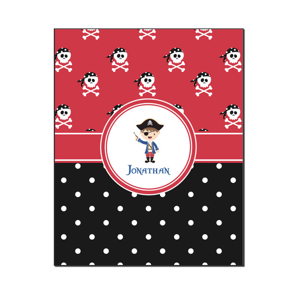Custom Pirate & Dots Wood Print - 16x20 (Personalized)