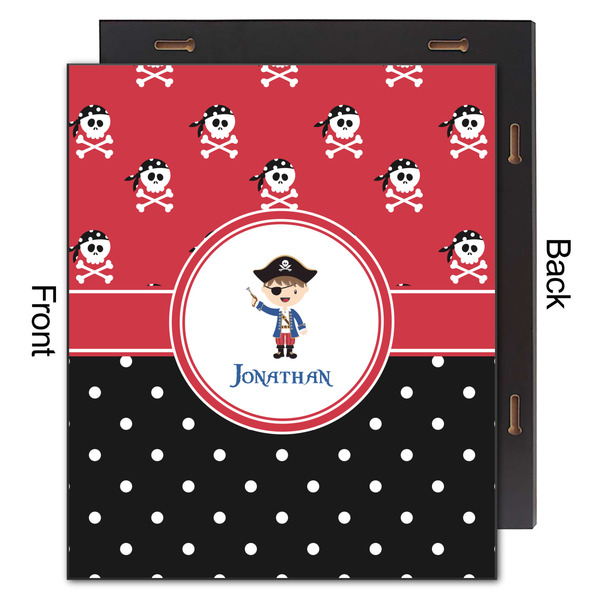 Pirate & Dots 20x24 Wood Print - Front & Back View