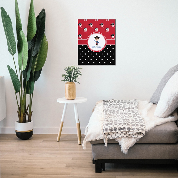 Pirate & Dots 20x24 Wood Print - In Context