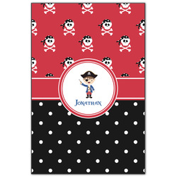 Pirate & Dots Wood Print - 20x30 (Personalized)