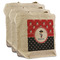 Pirate & Dots 3 Reusable Cotton Grocery Bags - Front View