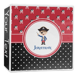 Pirate & Dots 3-Ring Binder - 2 inch (Personalized)