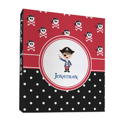Pirate & Dots 3 Ring Binder - Full Wrap - 1" (Personalized)