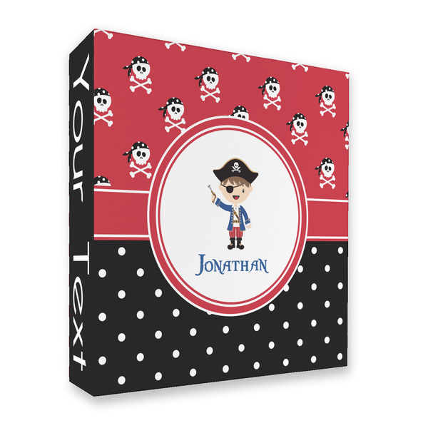 Pirate & Dots 3 Ring Binders - Full Wrap - 2" - FRONT