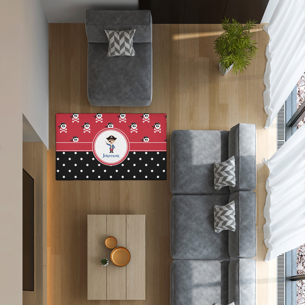 Pirate & Dots 3'x5' Indoor Area Rugs - IN CONTEXT