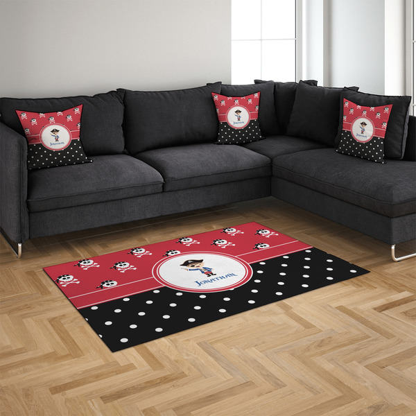 Pirate & Dots 4'x6' Indoor Area Rugs - IN CONTEXT