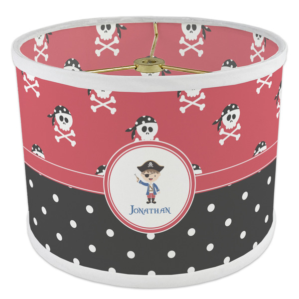 Pirate & Dots 8" Drum Lampshade - ANGLE Poly-Film