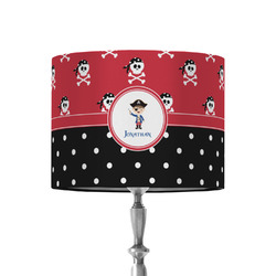 Pirate & Dots 8" Drum Lamp Shade - Fabric (Personalized)