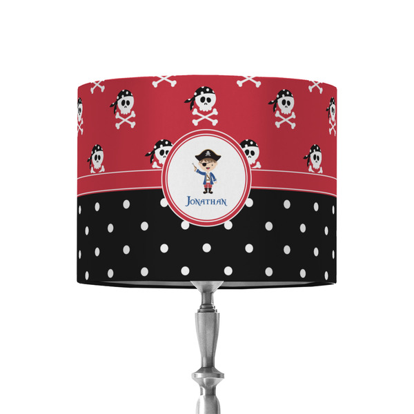 Custom Pirate & Dots 8" Drum Lamp Shade - Fabric (Personalized)