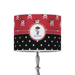 Pirate & Dots 8" Drum Lamp Shade - Poly-film (Personalized)