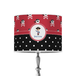 Pirate & Dots 8" Drum Lamp Shade - Poly-film (Personalized)