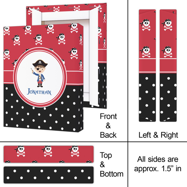 Pirate & Dots 8x10 - Canvas Print - Approval