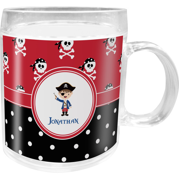Custom Pirate & Dots Acrylic Kids Mug (Personalized)