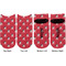 Pirate & Dots Adult Ankle Socks - Double Pair - Front and Back - Apvl