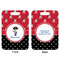 Pirate & Dots Aluminum Luggage Tag (Front + Back)