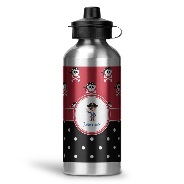 Custom Pirate & Dots Water Bottles - 20 oz - Aluminum (Personalized)