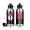 Pirate & Dots Aluminum Water Bottle - Front and Back
