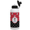 Pirate & Dots Aluminum Water Bottle - White Front